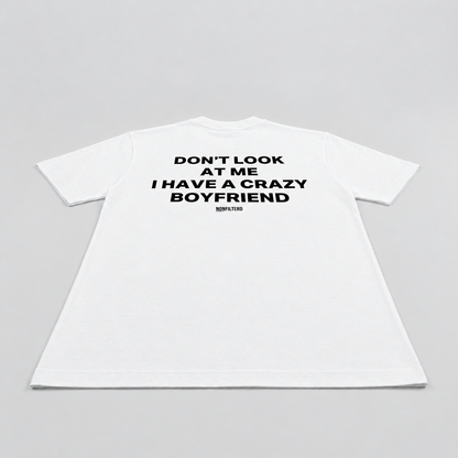 Crazy Boyfriend 白色 T 恤