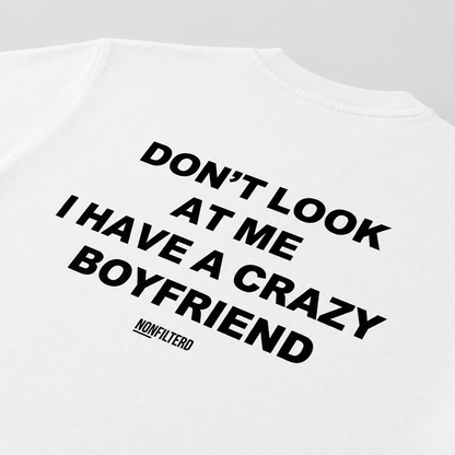 Crazy Boyfriend 白色 T 恤