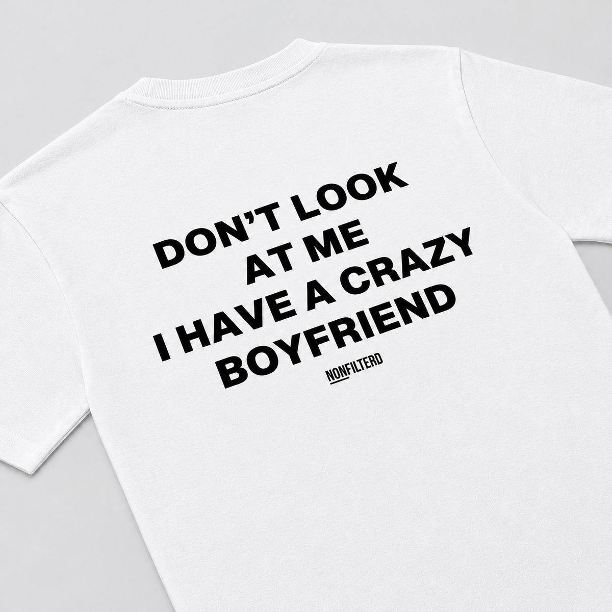 Crazy Boyfriend 白色 T 恤