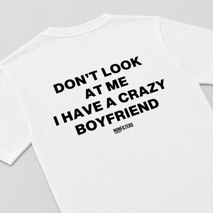 Crazy Boyfriend 白色 T 恤