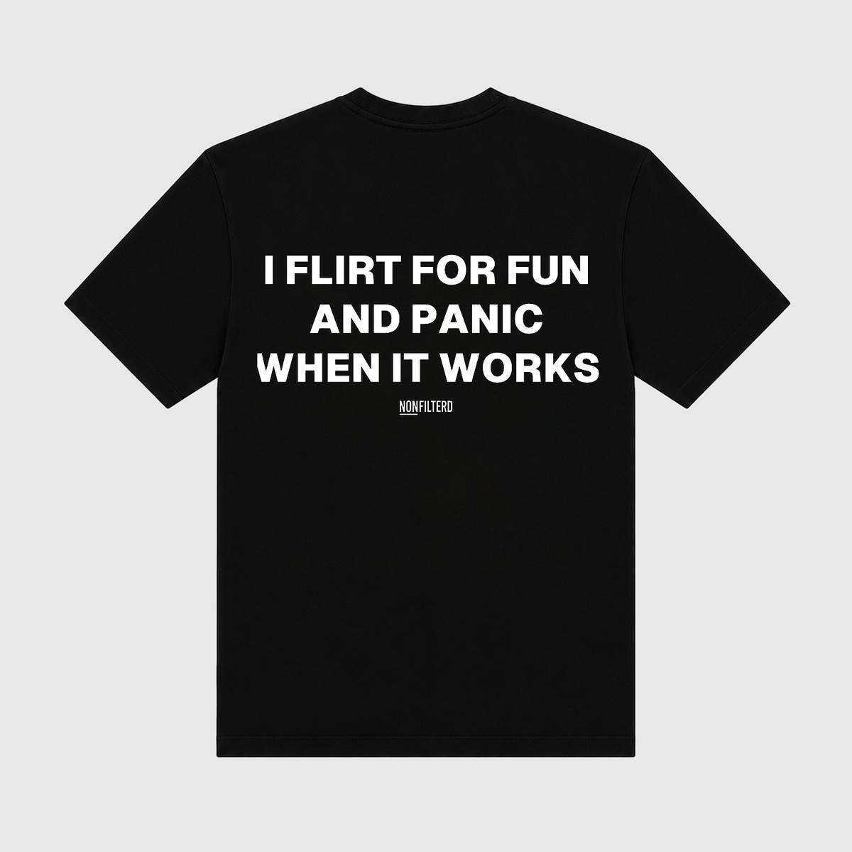 I Flirt For Fun Black T-Shirt